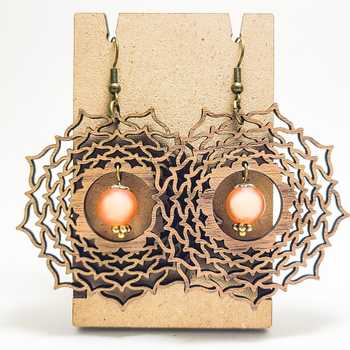 Earrings Made Using Cuttle