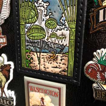 Leather fridge magnet