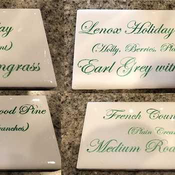 Holiday Buffet Tile Menu Tags