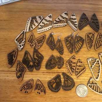 Butterfly wing earrings-- evolving