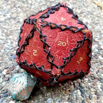 Leather D20 Dice Bag