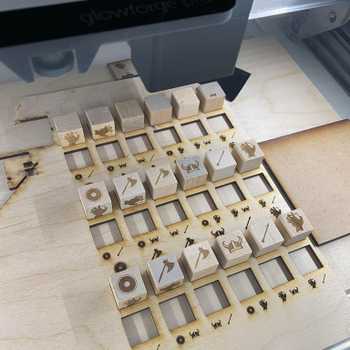 Laser Printing on Wood Dice ! Set up